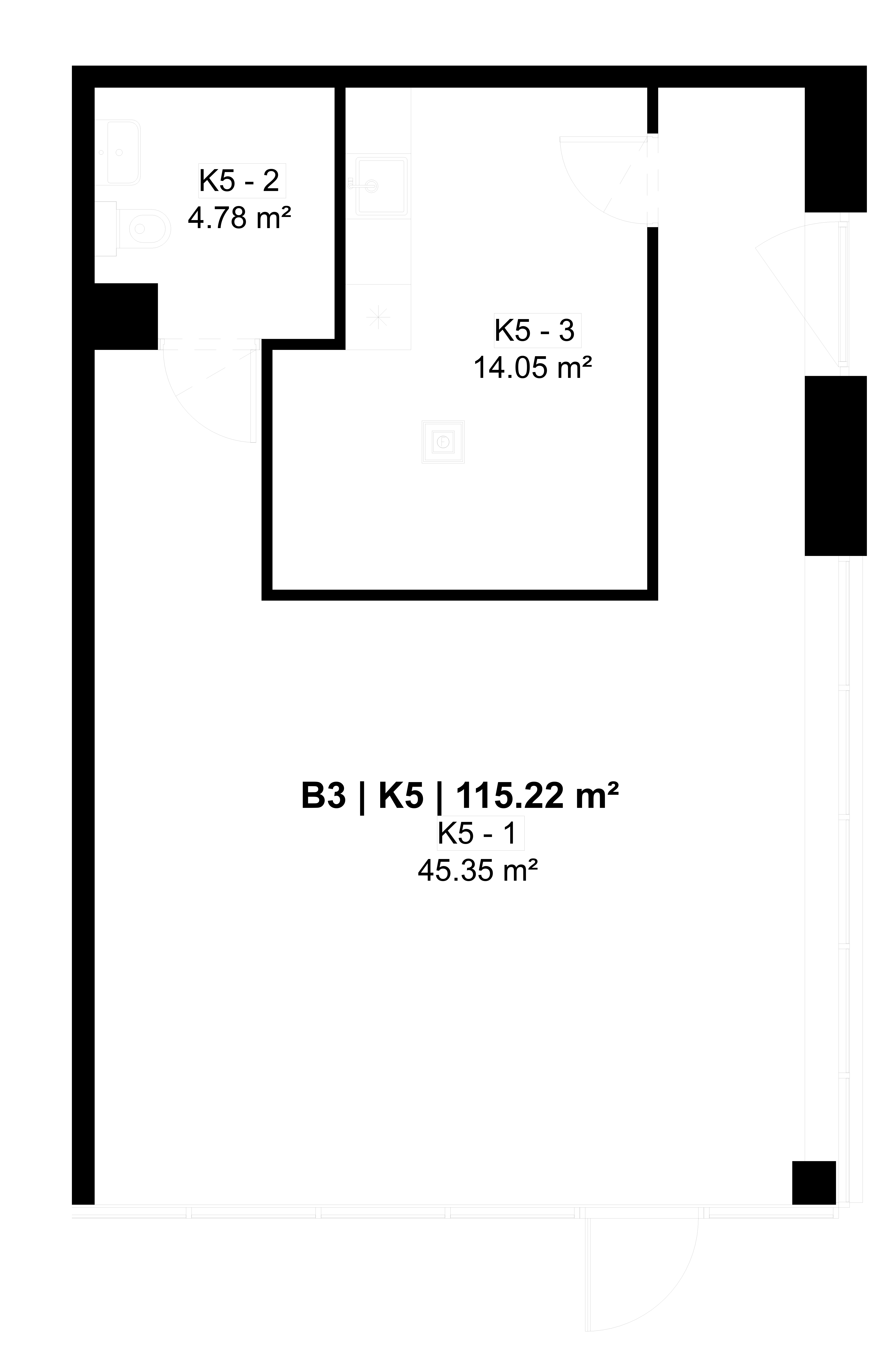 2D buto brėžinys