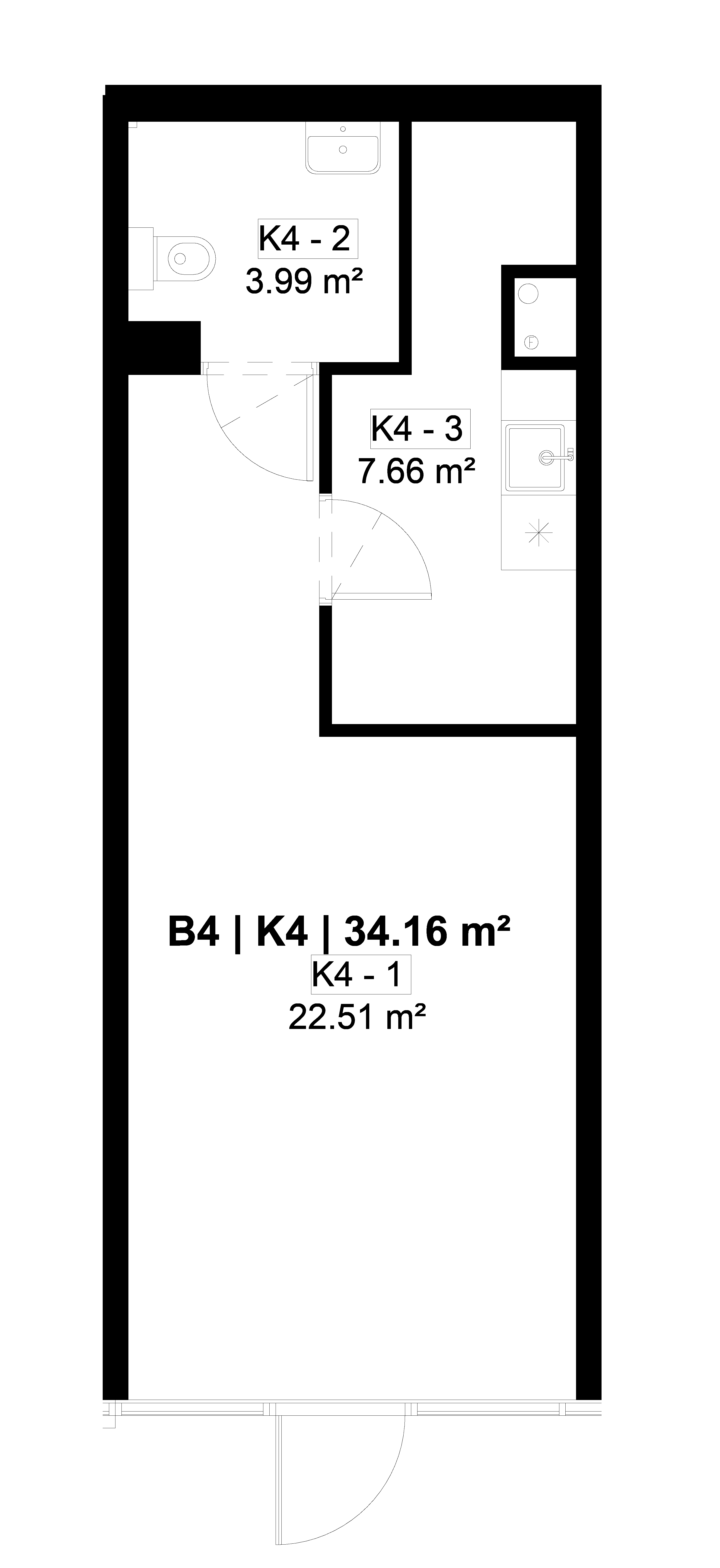 2D buto brėžinys