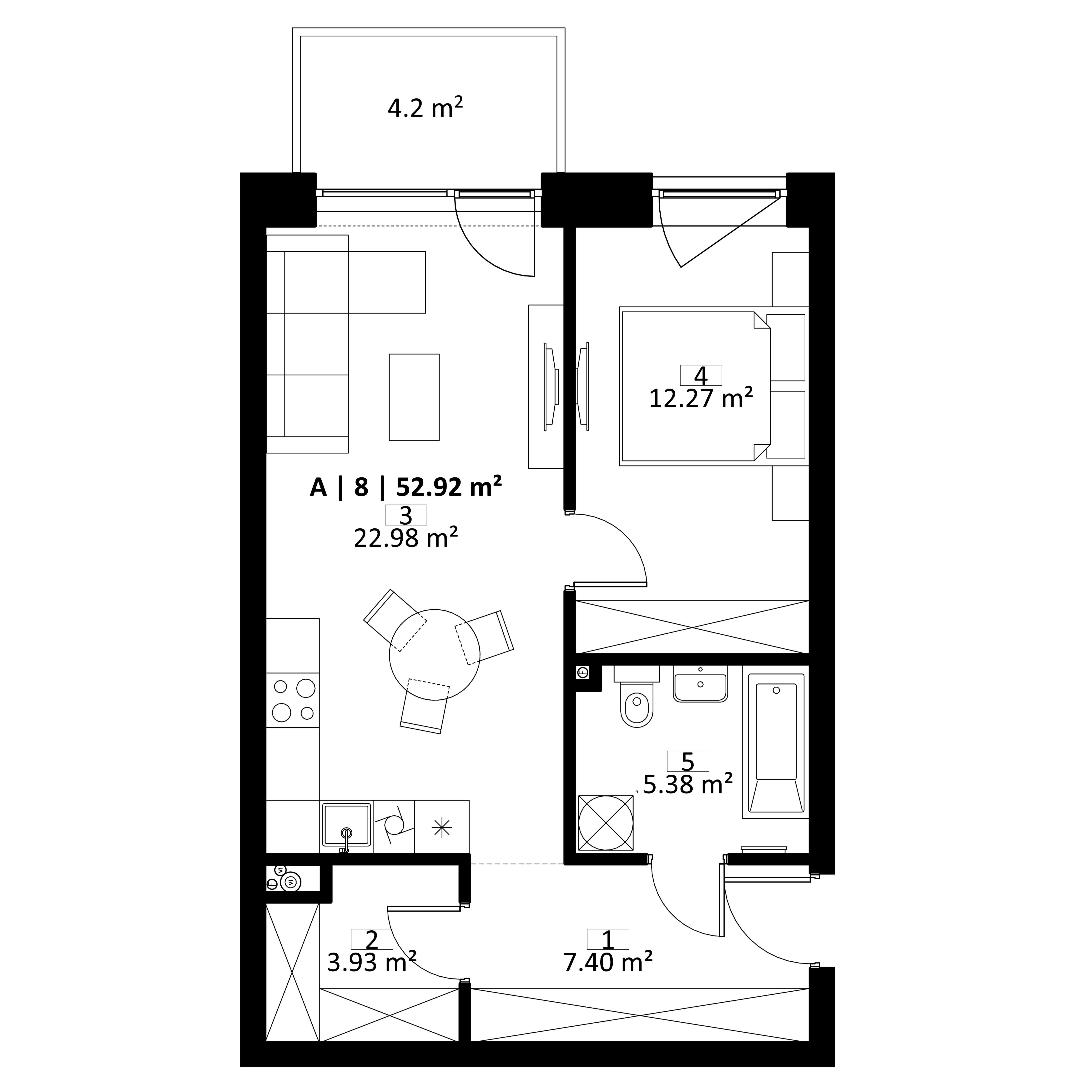 2D buto brėžinys